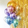 50 Balões Metálico Glossy Azul